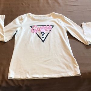 Girls size 10 long sleeve guess top